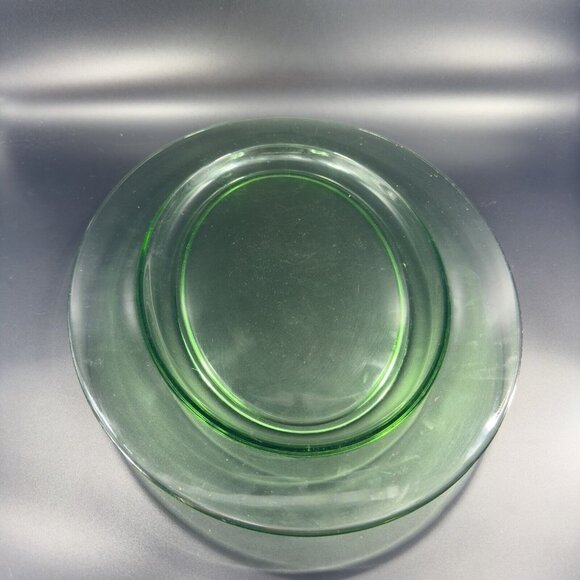 1960s Long Uranium Green Depression Glass Tray Dish Large Glass UV Glow 15”Long - Picture 13 of 15